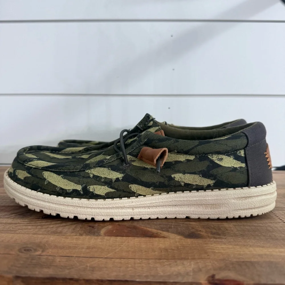 Hey Dude Men's Olive Camo Fish - Picture 2 of 5